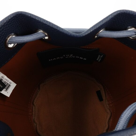 Marc Jacobs Women's The Bucket Leather Bucket Crossbody Bag Blue Sea OS - Picture 12 of 16